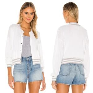 27 Miles Malibu Dani Cardigan Cashmere Cotton Blend‎ Neutral Fall Classic Large